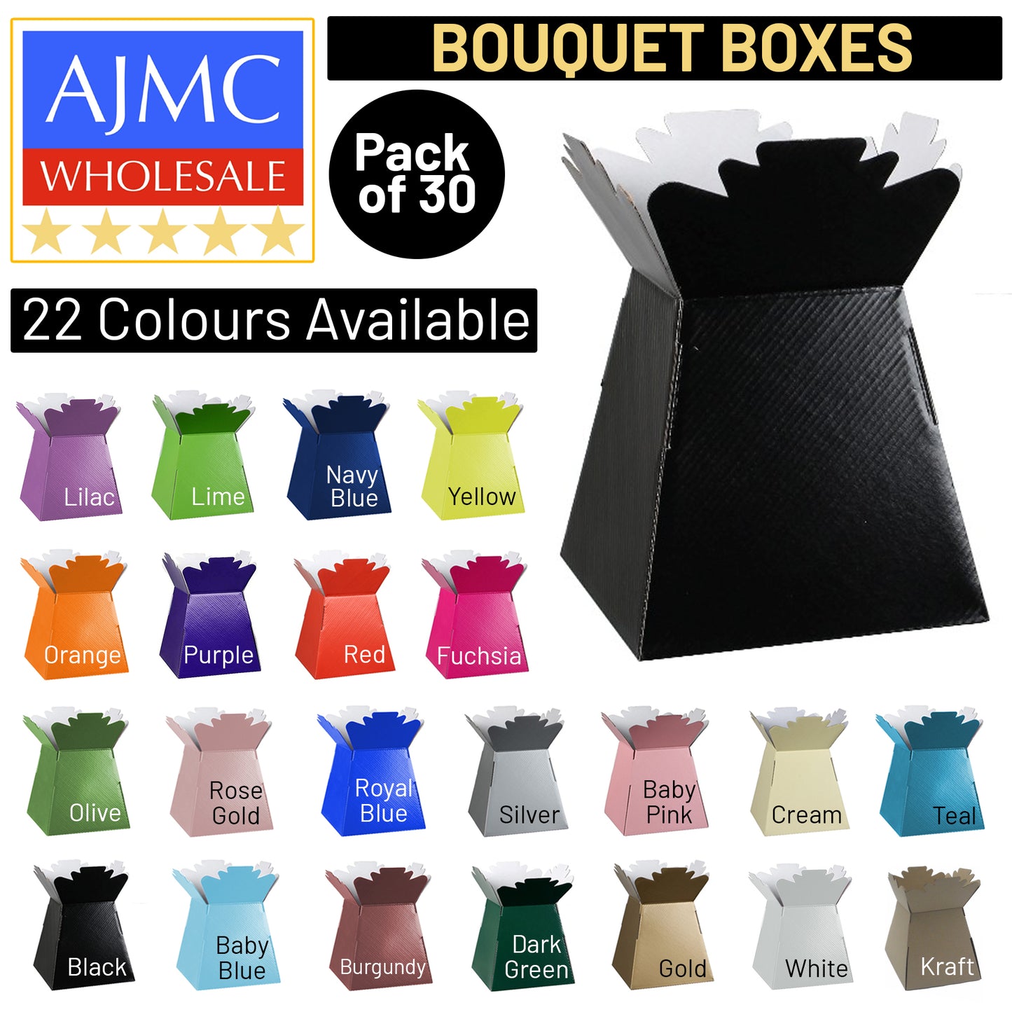 30x Paper Flower Bouquets Living Vases