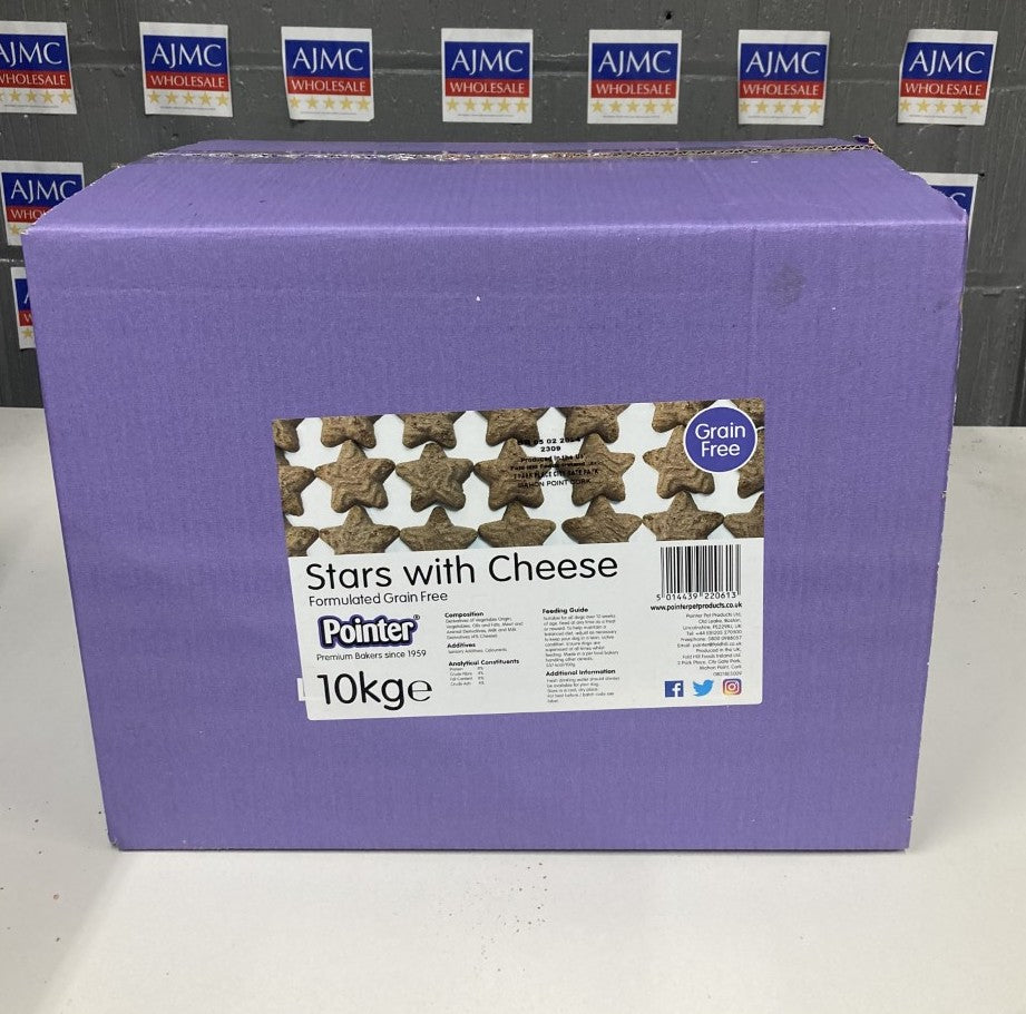 Pointer Stars With Cheese 10Kg Grain Free Dog Biscuits