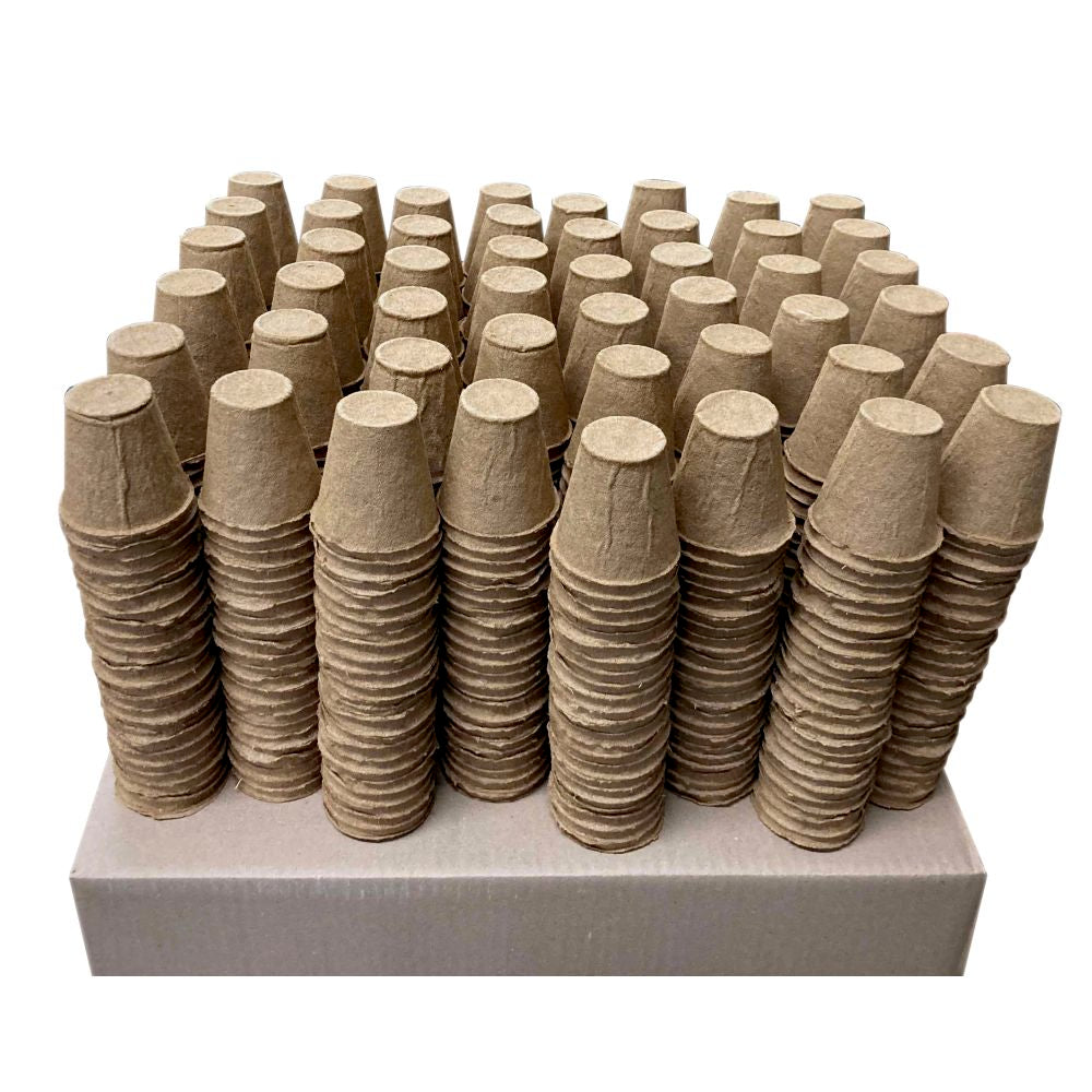 6cm Round Plant Fibre Pots - Nursery Growing Pots - Garden Propagation - Box of 1152 Pots
