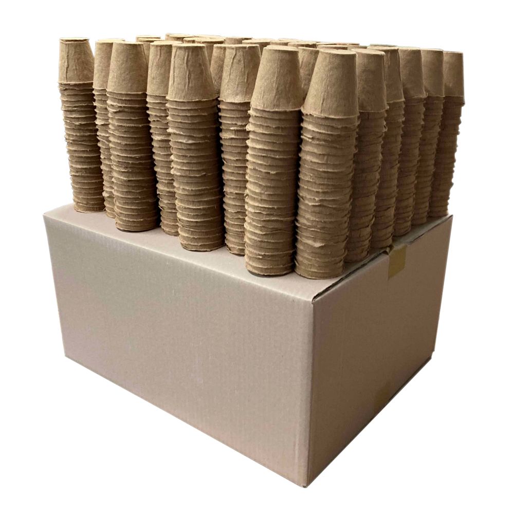6cm Round Plant Fibre Pots - Nursery Growing Pots - Garden Propagation - Box of 1152 Pots