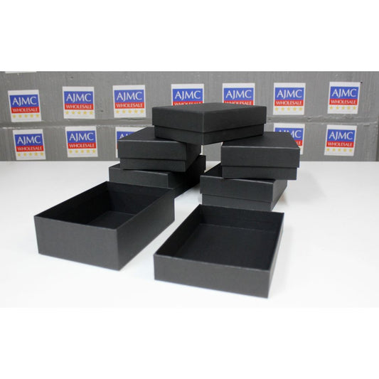 6x Premium Gift Box with Lid – Multipurpose Storage and Organiser – Medium, Black