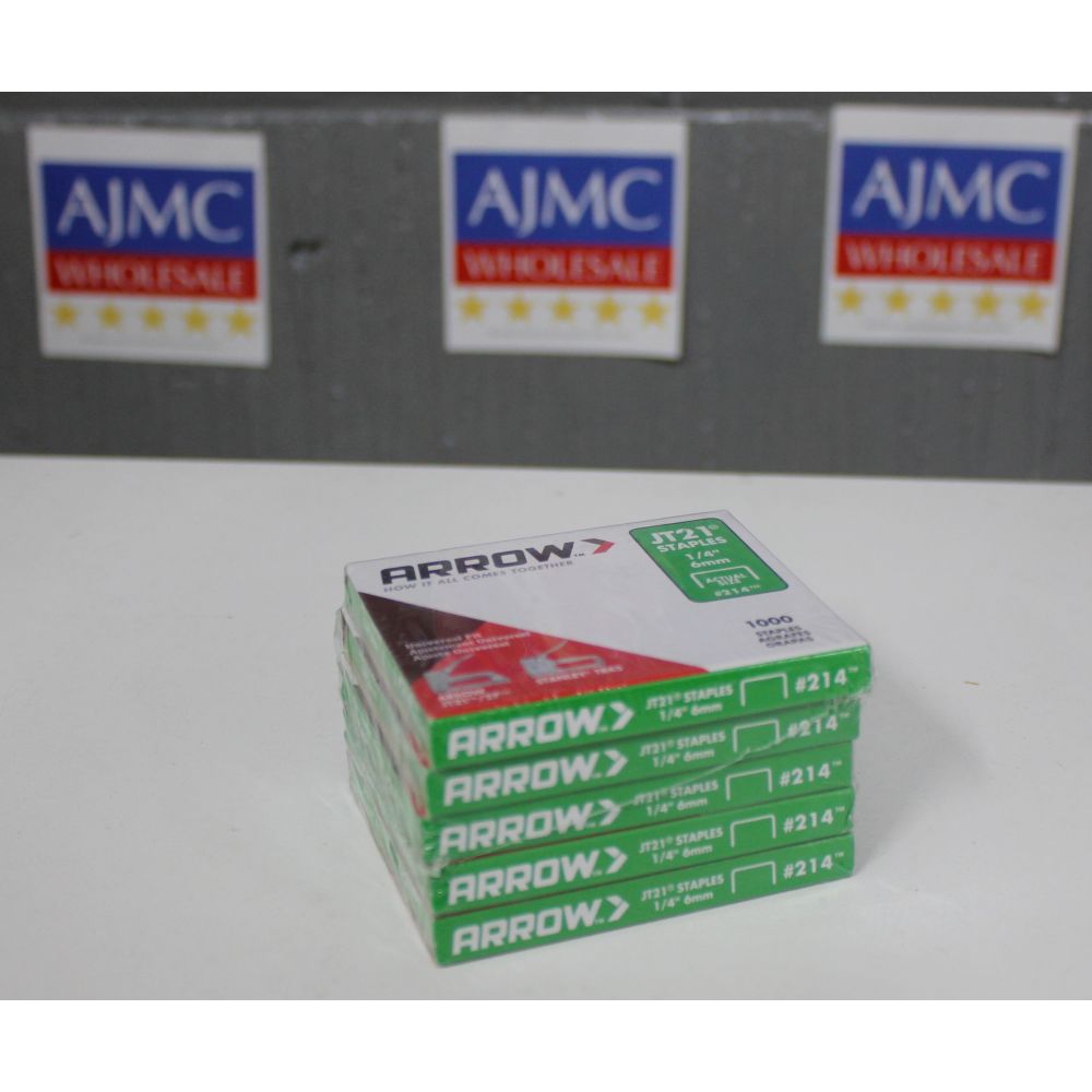 5x Arrow JT21 Staples 6mm 1/4'' - A214