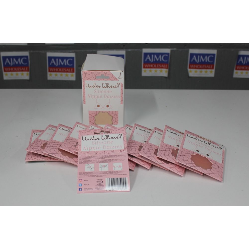 12x UNDER WHERE? SILICONE NIP DAISIES 1 PAIR