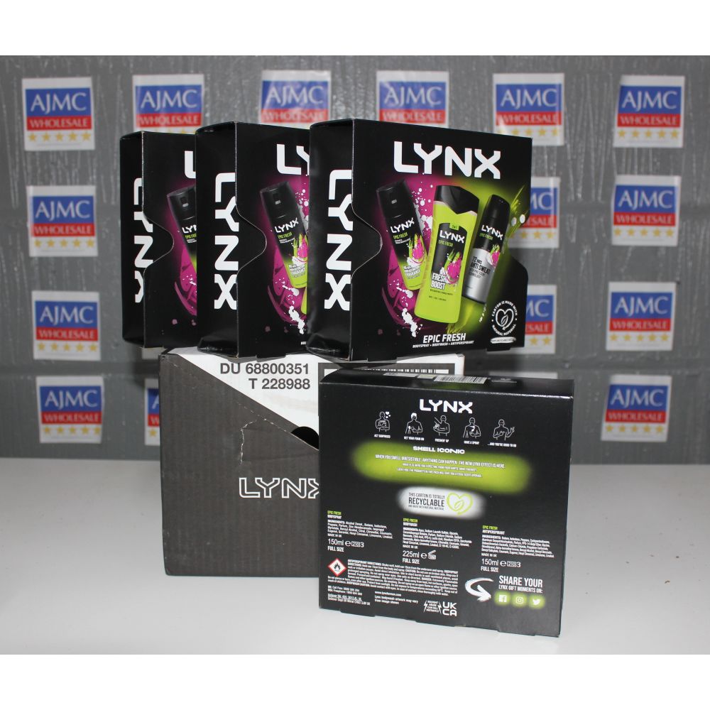 4x Lynx Epic Fresh Trio 3-piece Gift Set