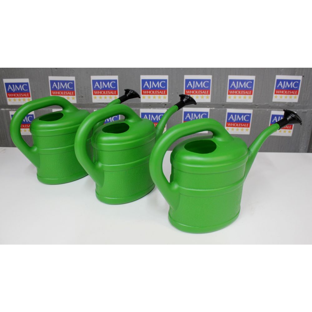 3x Garden Traditional Watering Can, 2 Litres – Green