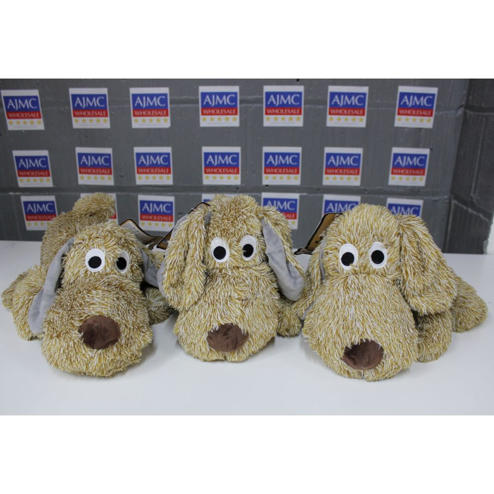 3x Fluffy Dog Soft Plush Squeaky Toys for Dogs - Large
