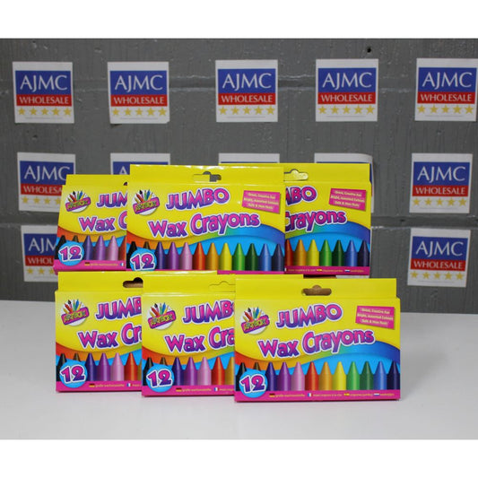 6x Artbox Wax Crayons Set Of 12 Assorted Colours, Jumbo Size, Kids Drawing Colouring Set
