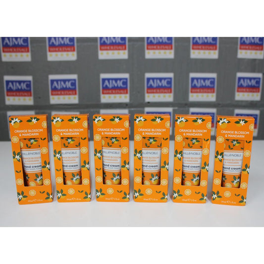 6x Hill & Noble Orange Blossom & Mandarin Hand Cream, 30ml Hand Care