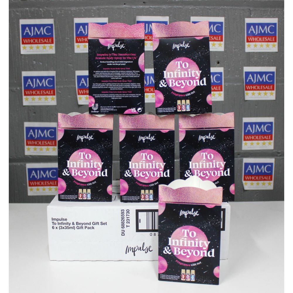 6x Impulse To Infinity & Beyond Fragrance Body Spray Gift Sets for Her